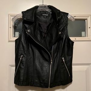 Faux leather vest -size medium